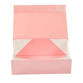 Matte lamination book shaped rigid custom pink printed magnetic closure gift cardboard box